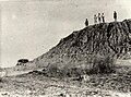 British Officers on top of the demolished Ngundeng Pyramid.