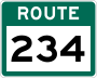 Route 234 marker