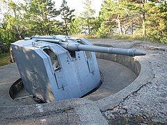 Fixed cannon from World War II