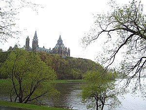 Centre Block and Library of Parliament, on Parliament Hill