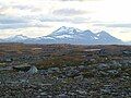 Áhkká massif in July 2009 seen from the north-east.