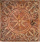 Mosaic depicting the Macedonian sun, Ai Khanoum, 2nd century BC.