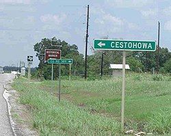 Sign at boundary of Cestohowa