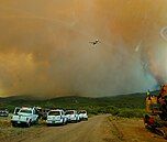 The Goodwin Fire burning in the Bradshaw Mountains