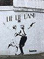 Lie Lie Land by female street artist Bambi in Islington, London.