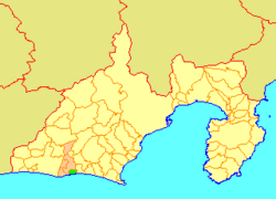 Location of Fukude in Shizuoka Prefecture