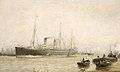 Illustration of Teutonic leaving Liverpool