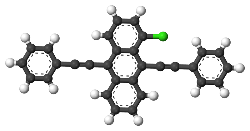 File:1-Chloro-9,10-bis(phenylethynyl)anthracene-3D-balls.png