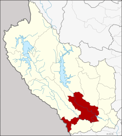 District location in Kanchanaburi province