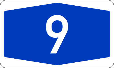 File:Bundesautobahn 9 number.svg