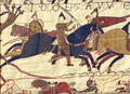 Image 53Depiction of the Battle of Hastings (1066) on the Bayeux Tapestry (from History of England)