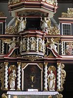 altar (1688), St. Pankratius, Neuenfelde, Germany