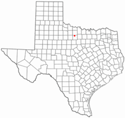 Location of Olney, Texas