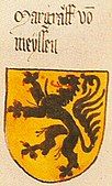 A depiction of the Meißen family's coat of arms, found in the Ingeram Codex