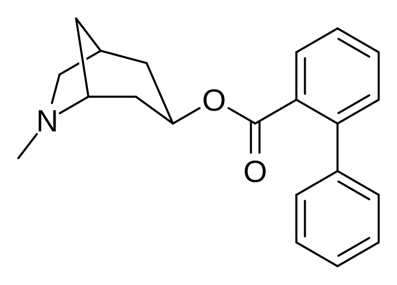 File:(1S,3R,5R)-6-methyl-6-azabicyclo(3.2.1)octan-3-yl 2-phenylbenzoate.svg