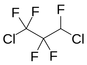 File:1,3-Dichloro-1,1,2,2,3-pentafluoropropane.svg