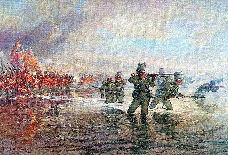 File:2nd-Rifle-Brigade-leading-the-Light-Division-at-the-Alma-by-Louis-Johns.jpg