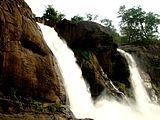 View of the waterfall from the cliff