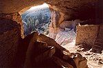 Interior of cliff dwellings at Gila Cliff Dwellings National Monument