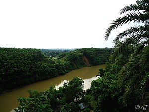 Gumti River flowing through Udaipur, Tripura