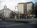 Old and new architecture at Henriettenplatz