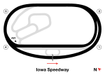 Track map of Iowa Speedway.