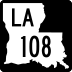 Louisiana Highway 108 marker