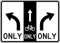 R3-8xa Advance intersection lane control with bike lane