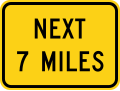 W7-3aP Next (distance) miles ahead