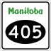 Provincial Road 405 marker