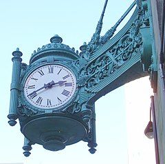 Clock at Marshall Field's State Street store, Chicago, Illinois (photo credit: David K. Staub)