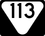 State Route 113 marker