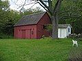 The barn behind house