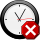 Stop icon with clock