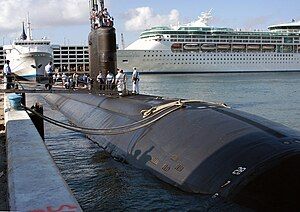 The USS Miami in Port Everglades, Florida in April 2004.