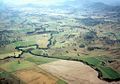 The Albert River valley and farmlands, south east of Beaudesert. Cainbable Creek flows into the Albert River from the east.