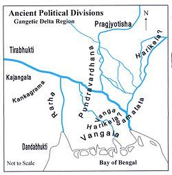 Location of Pundravardhana