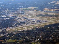 Helsinki Airport, aerial view from the east