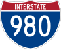 Interstate 980 marker