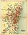 The presidency town of Madras in a 1908 map. Madras was established as Fort St. George in 1640.