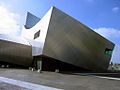 The aluminium clad east face of the Imperial War Museum North in Manchester