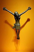 Seventeenth-century copper alloy crucifix, Democratic Republic of the Congo