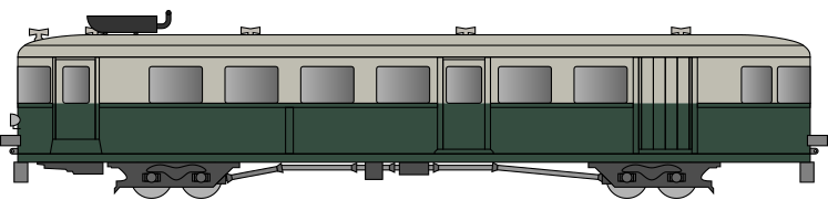 AL network railcar in livery.