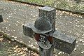 Wz.15 (Polish version of the Adrian helmet) as part of a soldier's grave at Powązki cemetery in Warsaw