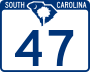 South Carolina Highway 47 marker