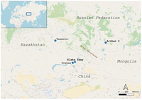 Location of the Tasmola kurgan