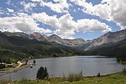 Trout Lake and mountains in background