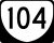 State Route 104 marker