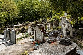 Portion of the graves in the churchyard of "St Nikola"