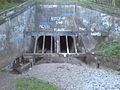 The culvert under the A1086 road carrying the burn and the main footpath linking Castle Eden Dene to the beach at Denemouth